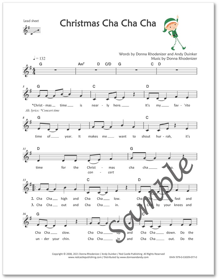 Christmas Cha Cha Cha - lead sheet_Page_1 - SAMPLE