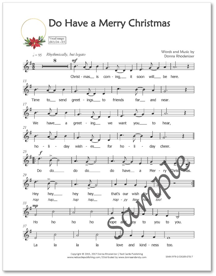 DEMO - Do Have a Merry Christmas - vocal score - SAMPLE DEMO