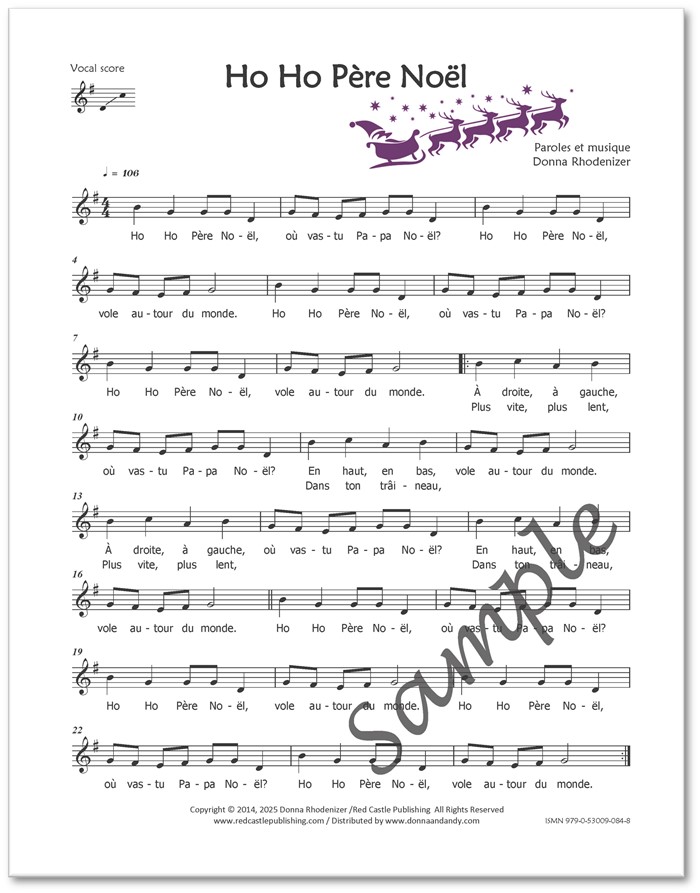 DEMO - Ho Ho Pere Noel - vocal score - SAMPLE DEMO