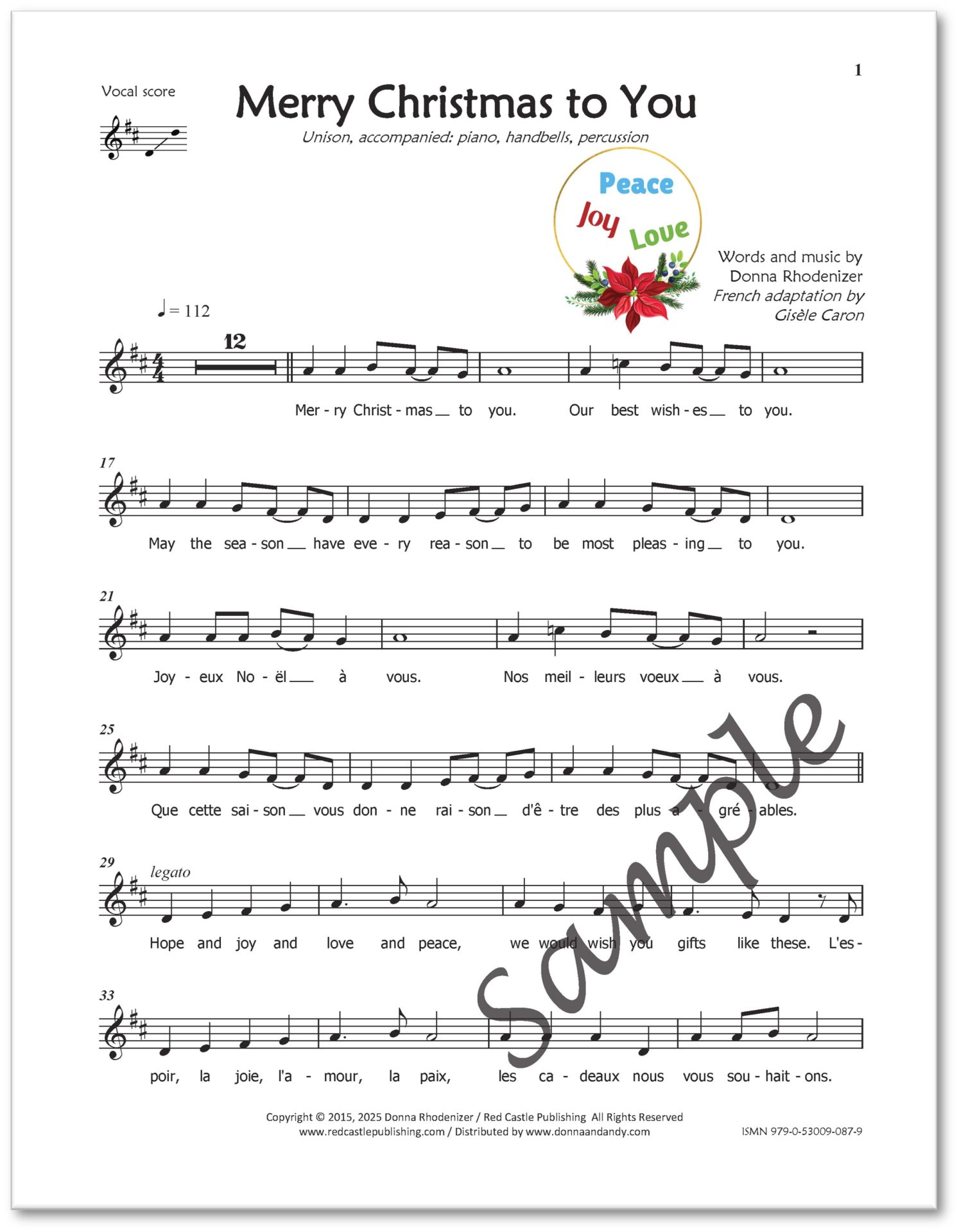 DEMO - Merry Christmas to You - vocal score - p1 - SAMPLE DEMO