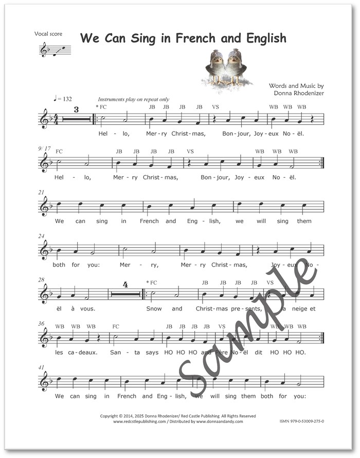 DEMO - We Can Sing in French and English - vocal score - p1 - SAMPLE DEMO