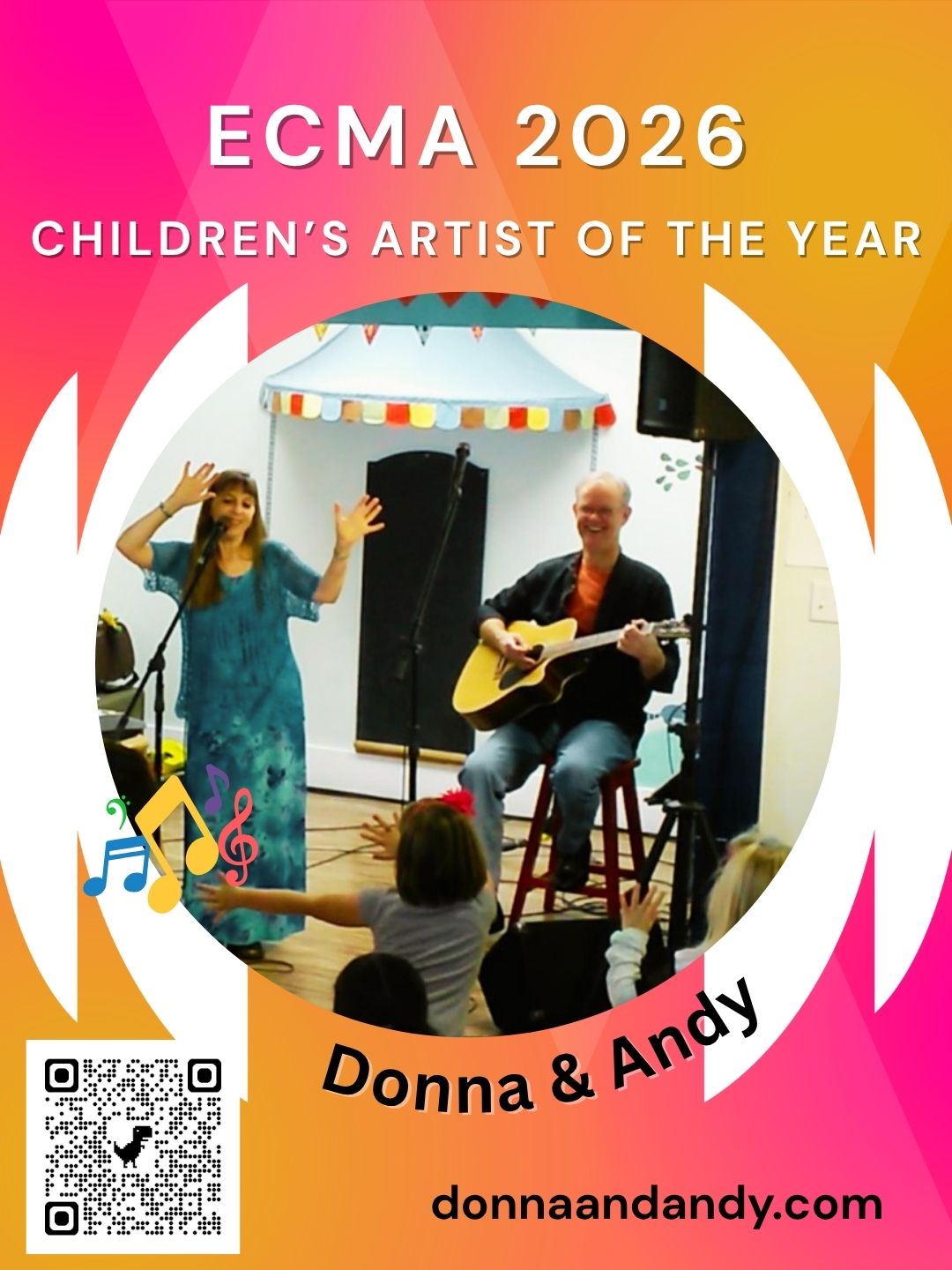 Donna & Andy are the 2026 ECMA winners for Children's Artist of the Year
