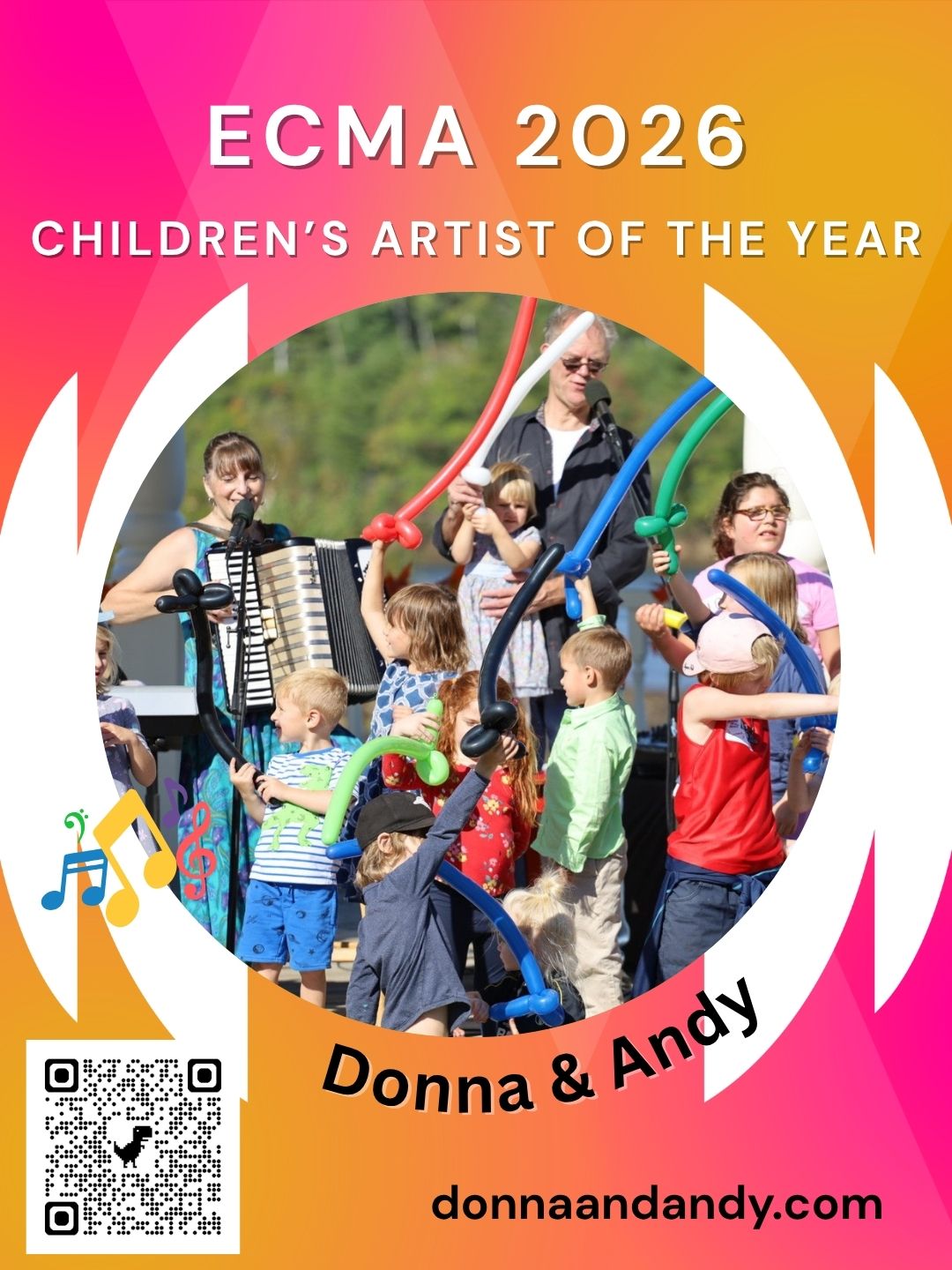 Donna & Andy 2026 ECMA winners - Children's Artist of the Year!