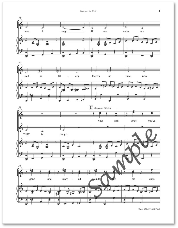 Singing in the Choir - song composed by Donna Rhodenizer - SAMPLE - p4