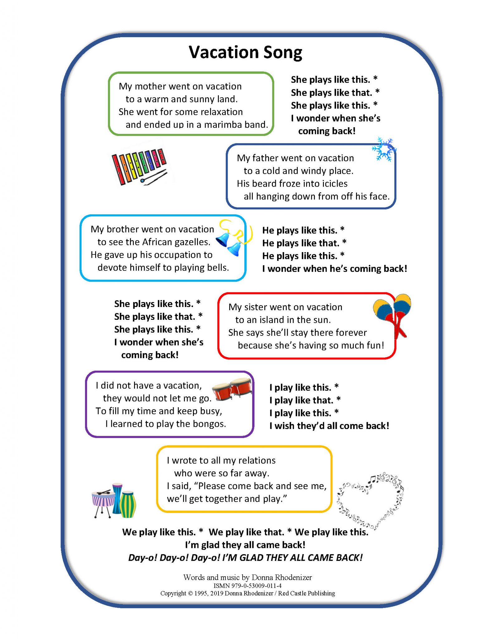 Christmas Concert Songs for “Bigs” (grade 46) by Donna Rhodenizer