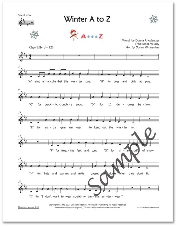 Winter Concert Songs for Children - Vol. 1 - Grades K-1 (ages 5-7)